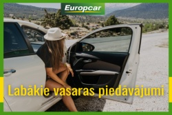 Labākie vasaras piedāvājumi auto nomai Europcar